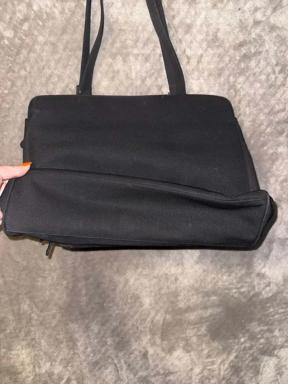Villager A Liz Claiborne Company Black Structured Laptop Briefcase Tote